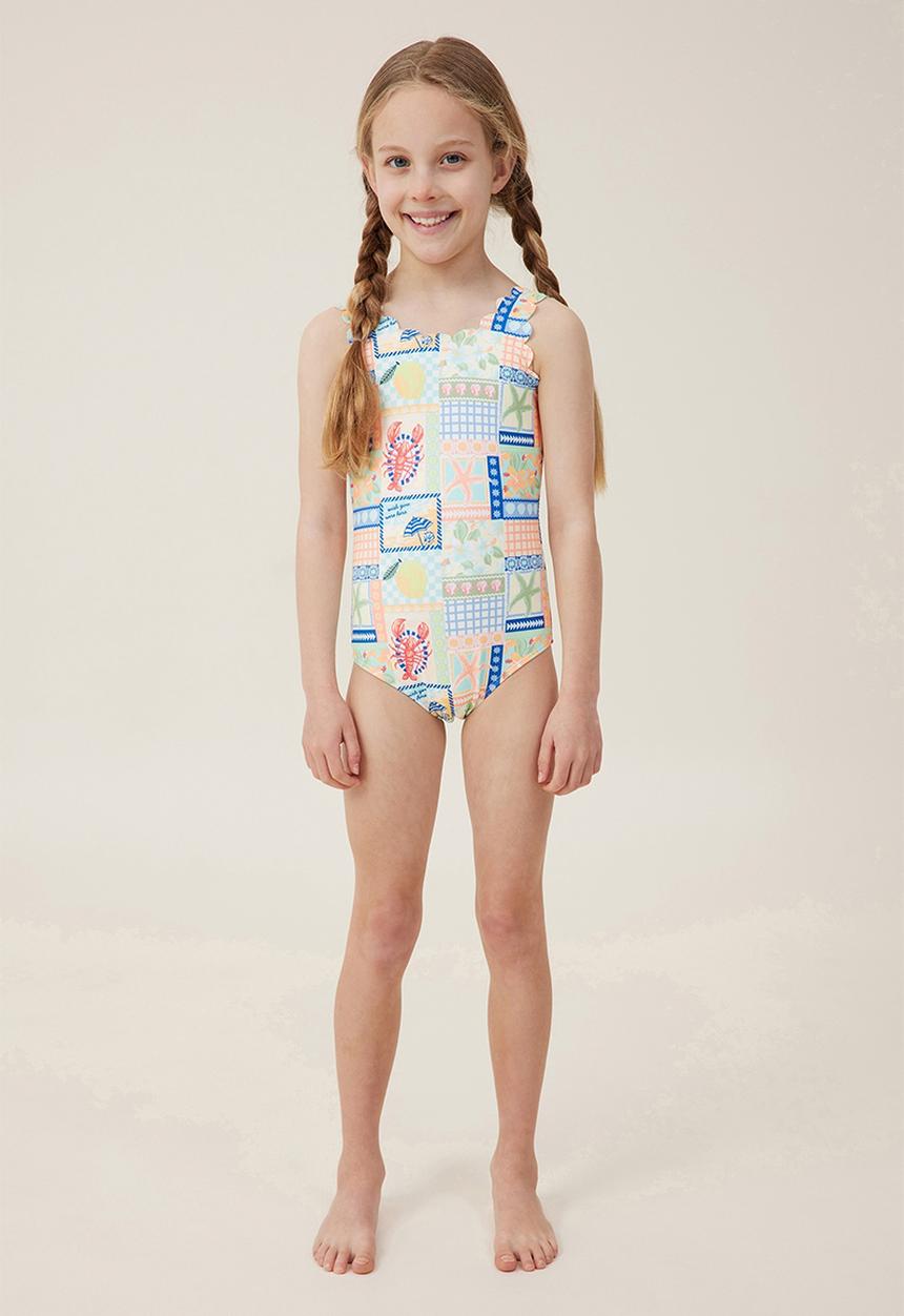 Cotton On - Emmie one piece - amalfi stamp