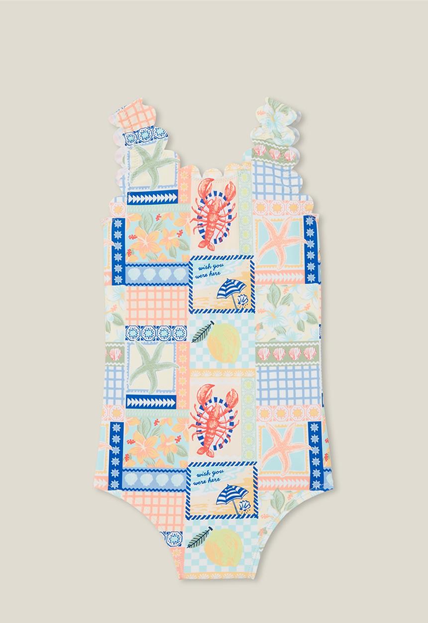 Cotton On - Emmie one piece - amalfi stamp