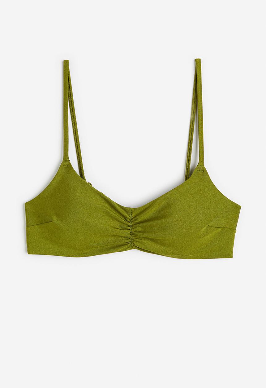 H&M - Padded bikini top - green