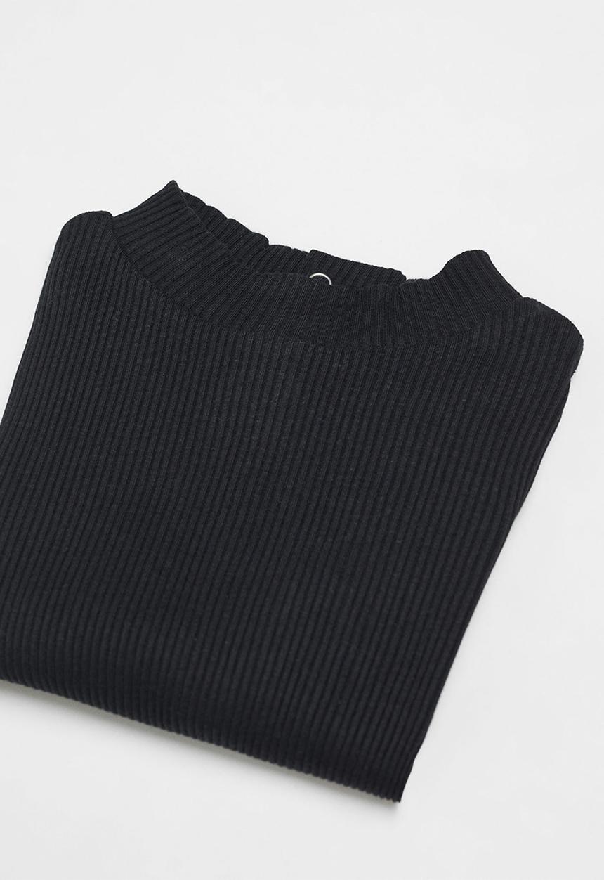 MANGO - T-shirt turbob - black