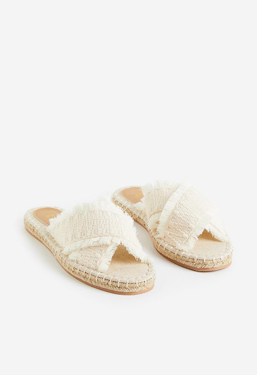 H&M - Espadrille slides - white