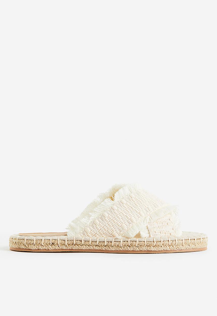 H&M - Espadrille slides - white