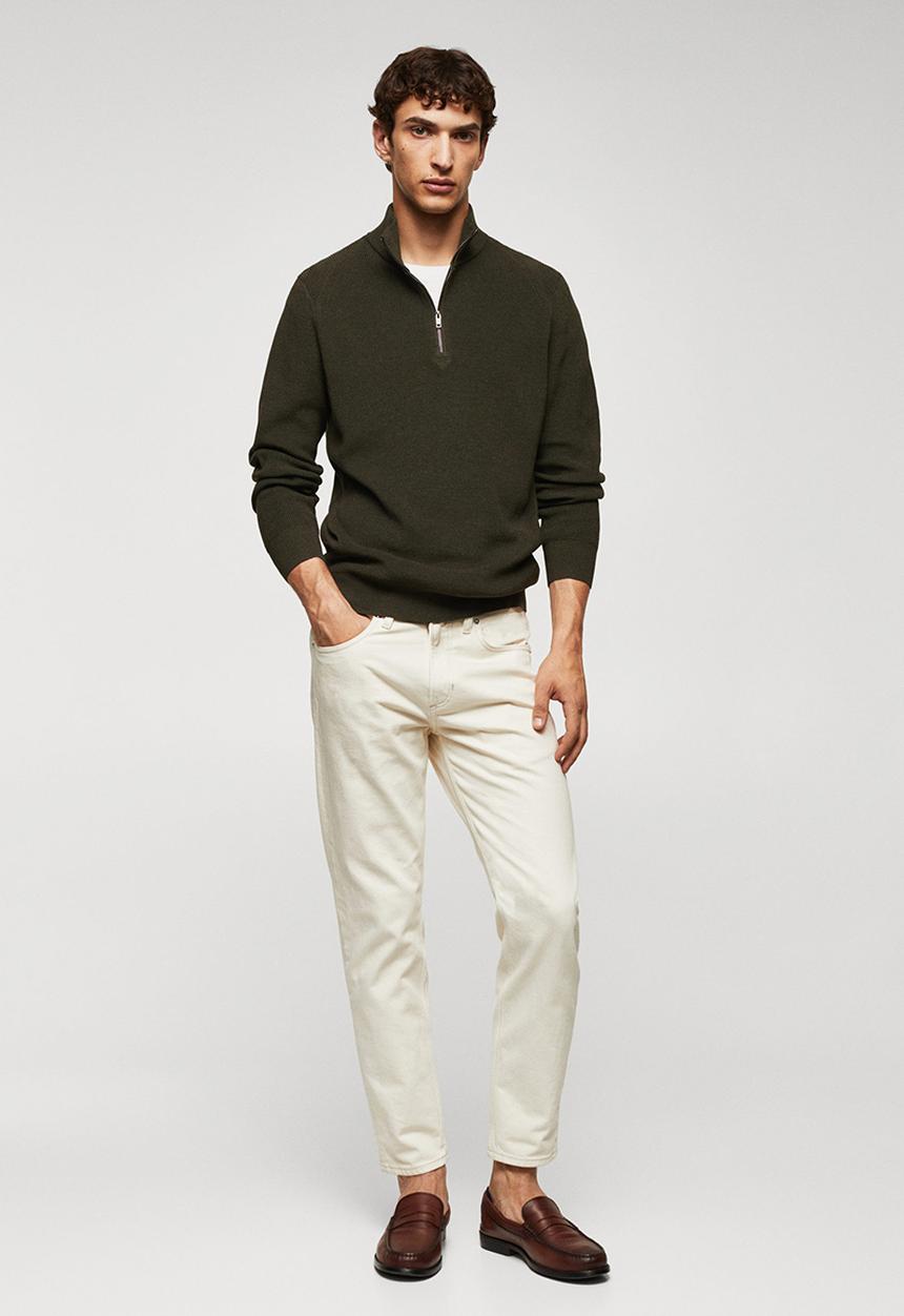 MANGO - Sweater cottonp - dark green