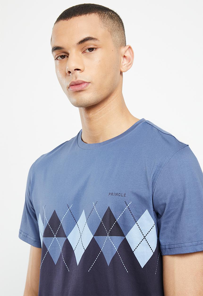 Pringle of Scotland - Blaze mercerised tee - navy