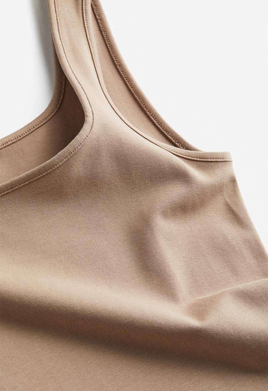 H&M - Jersey bodycon dress - beige