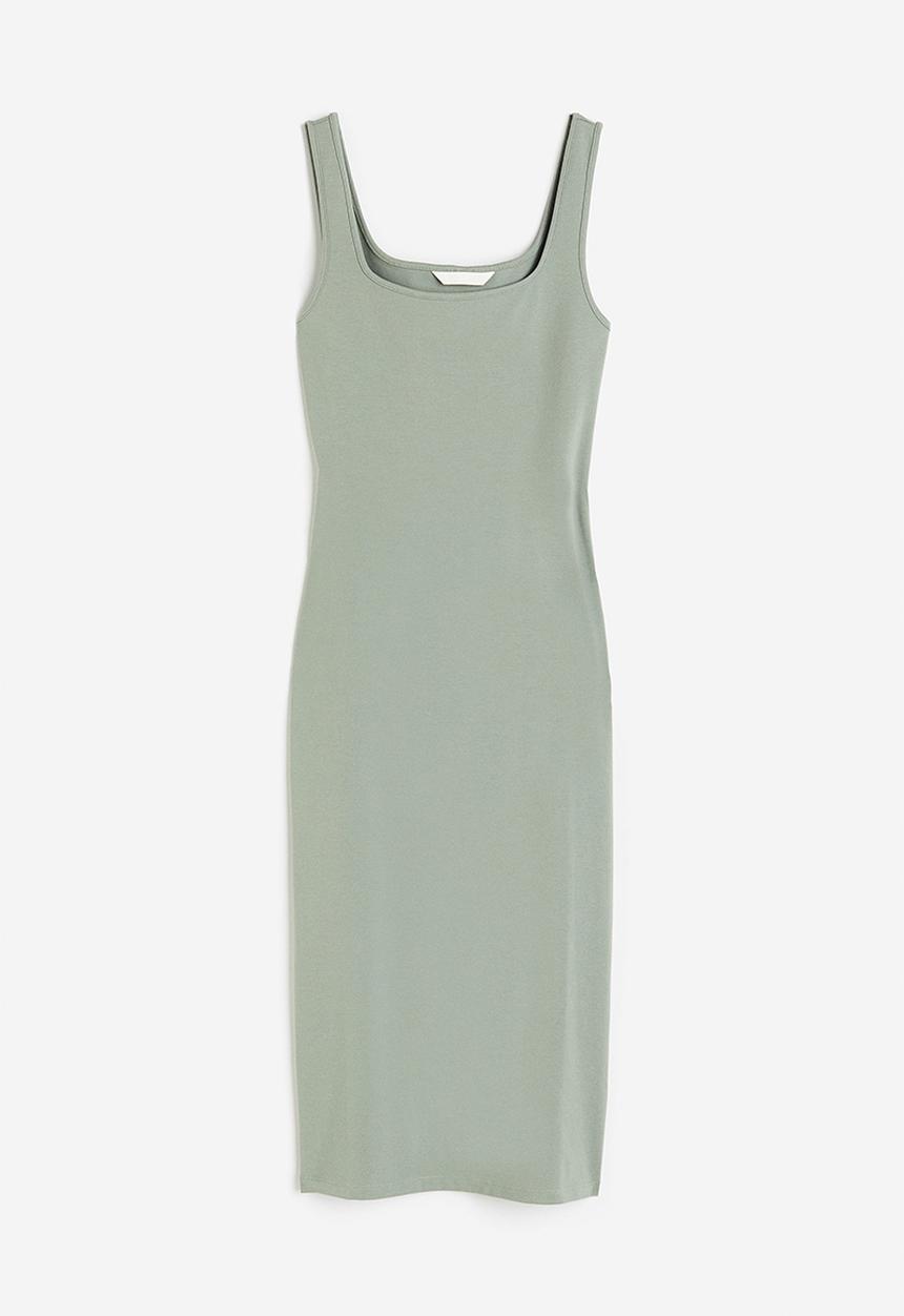 H&M - Jersey bodycon dress - green