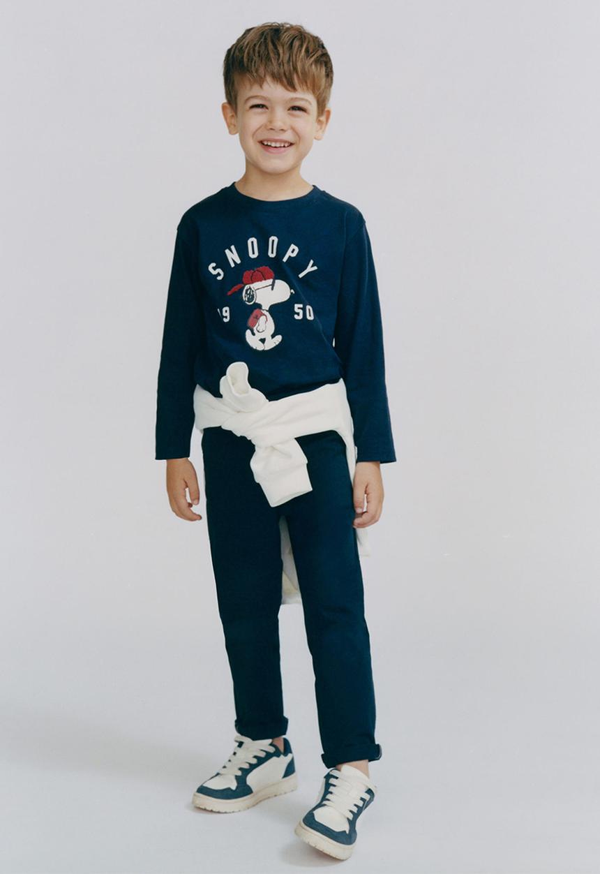 MANGO - T-shirt pygorra - navy