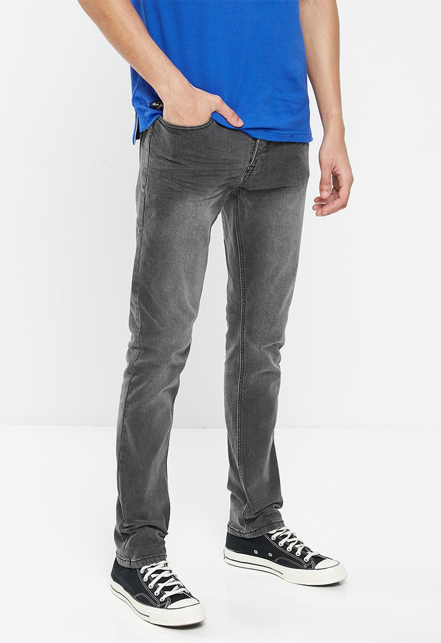 Aca Joe - Mens Aca joe stretch denim skinny leg jeans - midnight grey