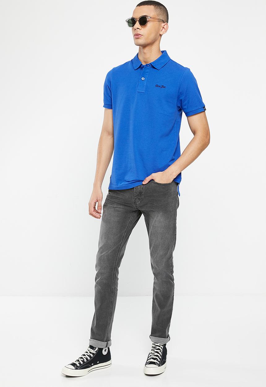 Aca Joe - Mens Aca joe stretch denim skinny leg jeans - midnight grey