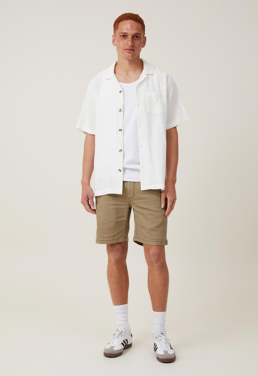 Cotton On - Corby chino short - washed khaki 