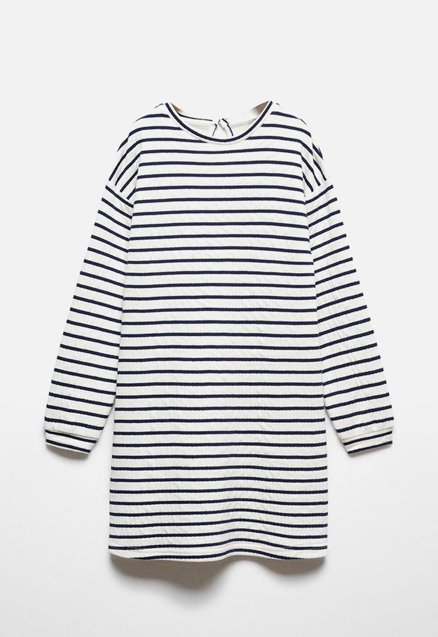 MANGO - Dress stripes - navy