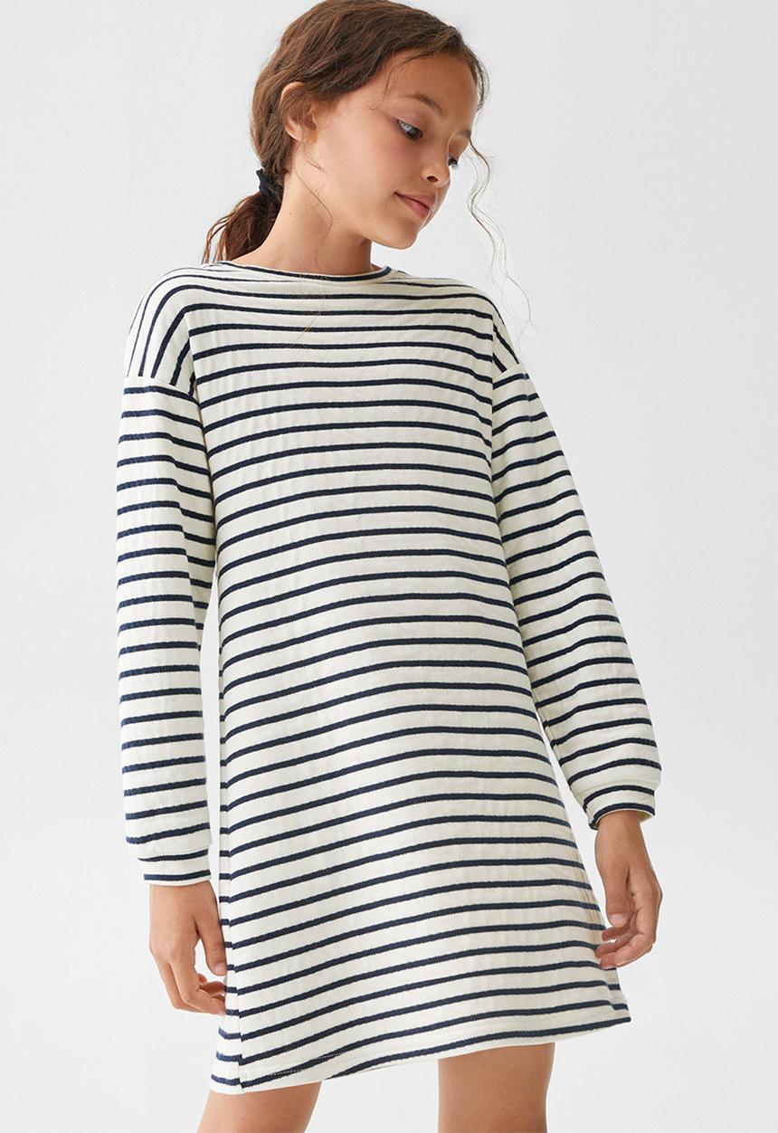 MANGO - Dress stripes - navy