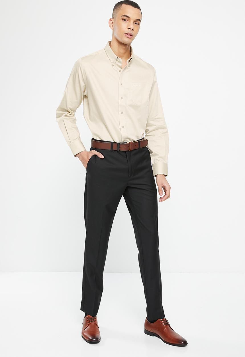 Pringle of Scotland - William long sleeve classic shirt - stone