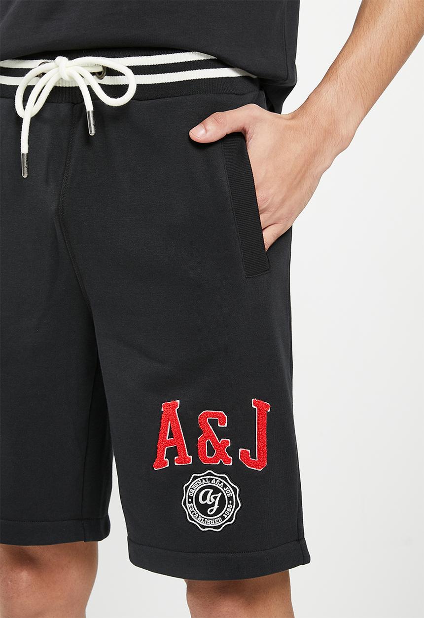 Aca Joe - Mens aca joe french terry printed elasticated - caviar