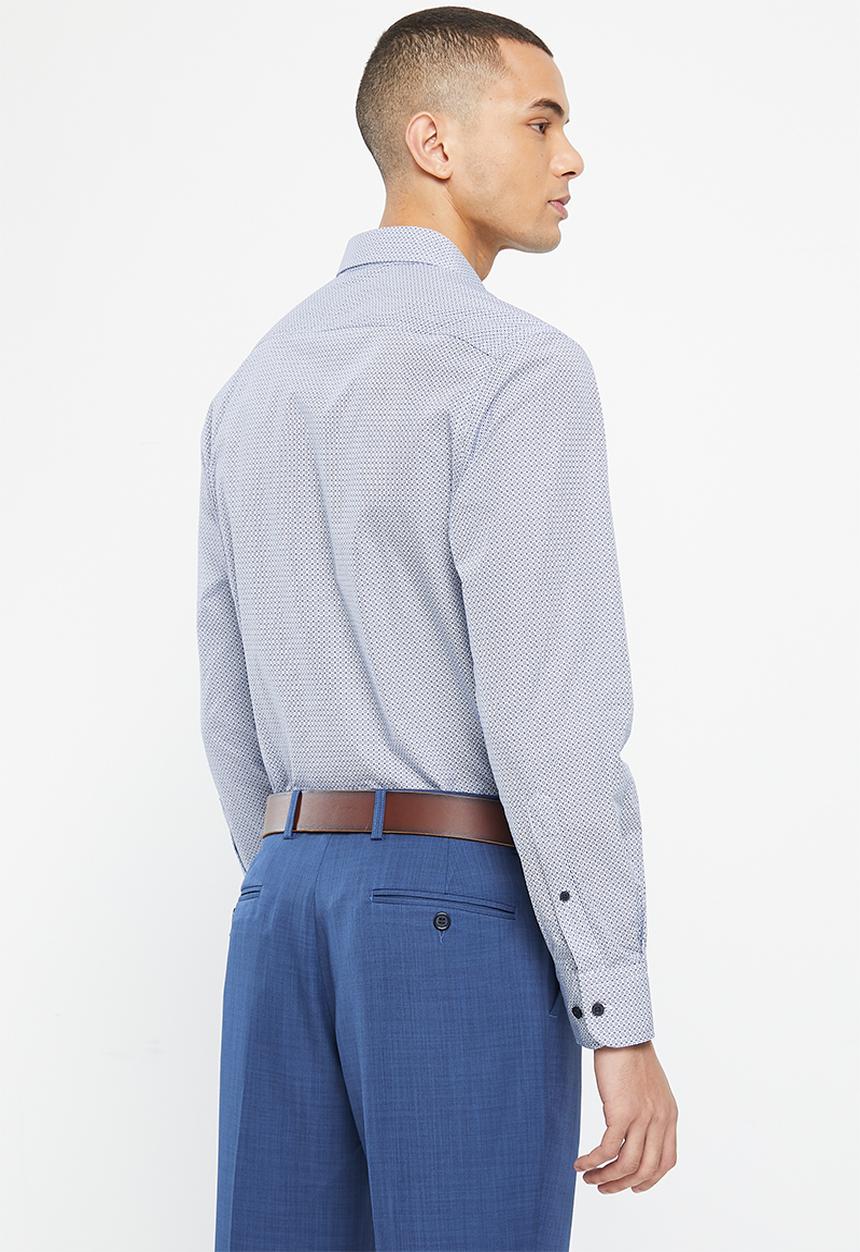Pringle of Scotland - Gibson l/s shirt - mid blue
