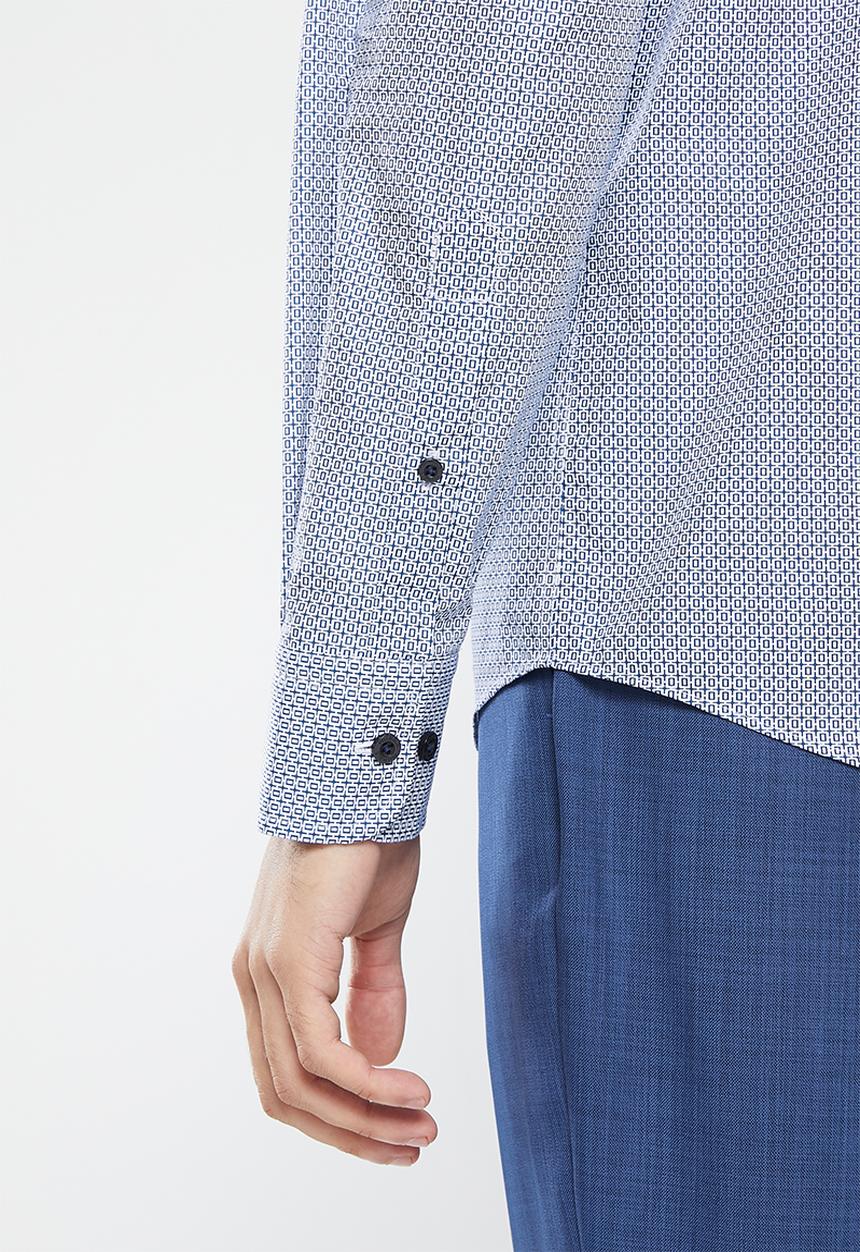 Pringle of Scotland - Gibson l/s shirt - mid blue