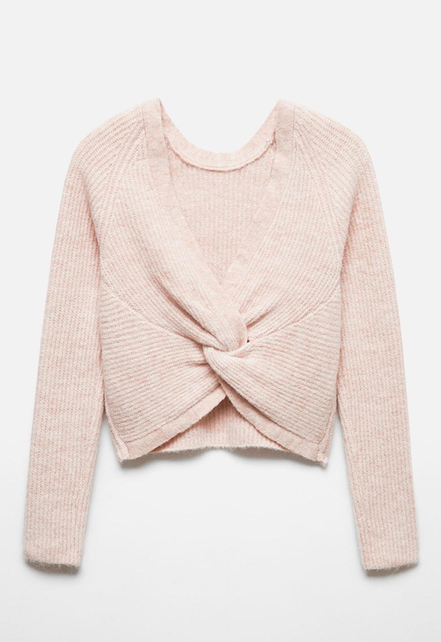 MANGO - Sweater reverse - pastel pink