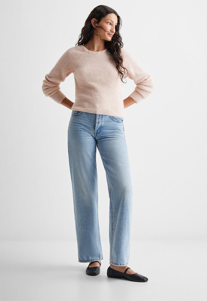 MANGO - Sweater reverse - pastel pink