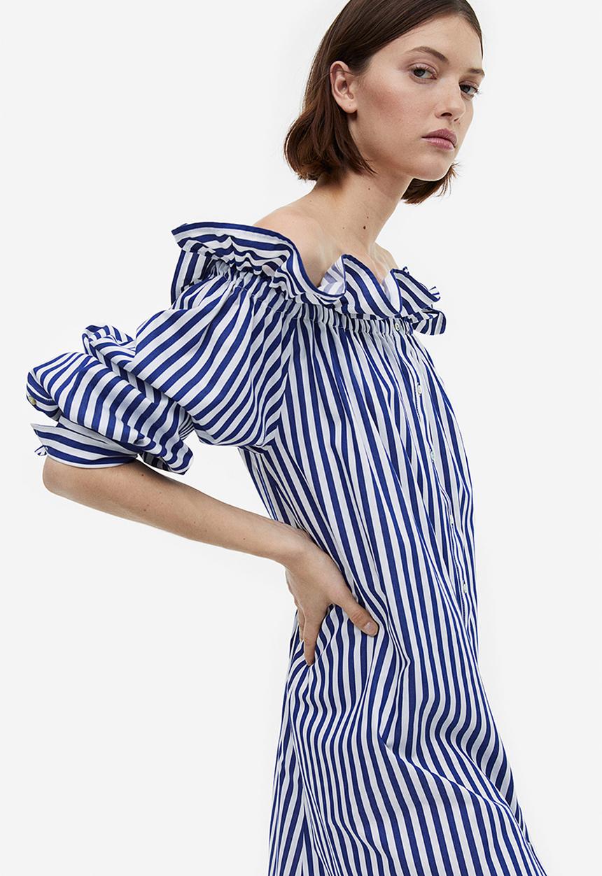 H&M - Off-the-shoulder dress - blue