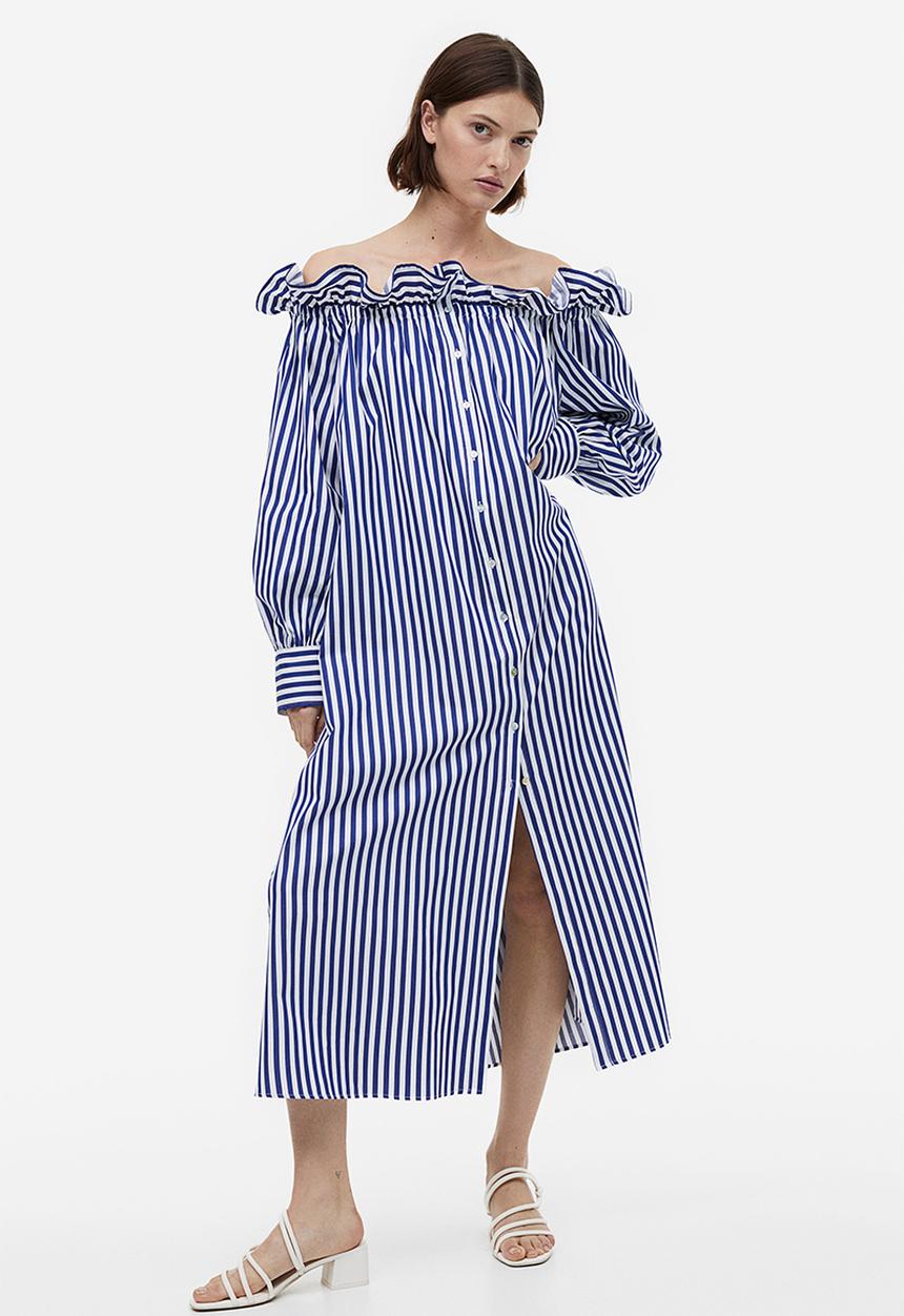 H&M - Off-the-shoulder dress - blue
