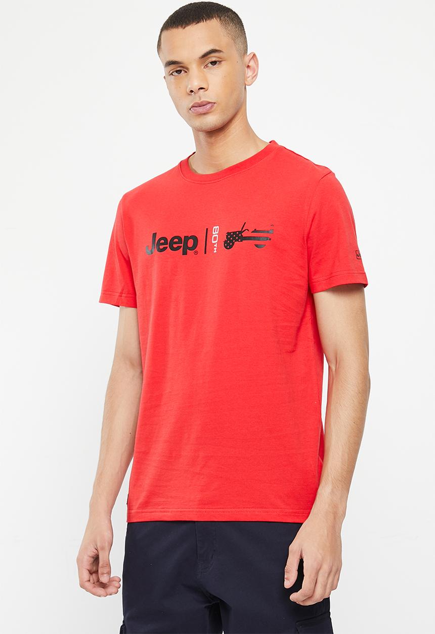 JEEP - Fashion logo tee - pop red-jeep