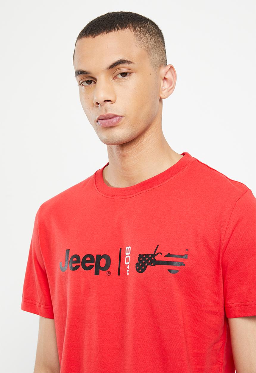 JEEP - Fashion logo tee - pop red-jeep