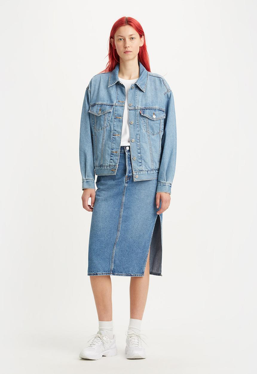 Levi’s® - Side slit skirt za artist divided - med indigo