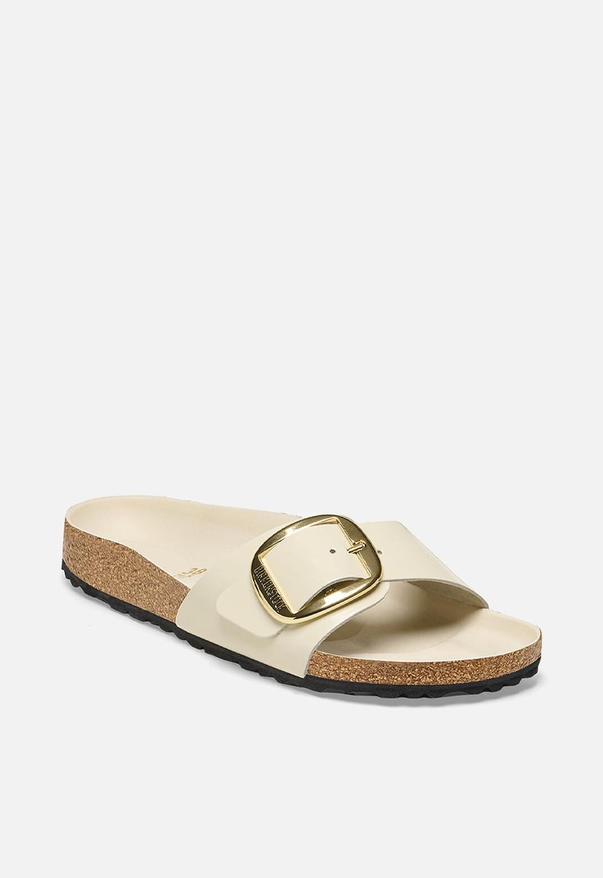 Birkenstock - Madrid high shine big buckle narrow - ecru