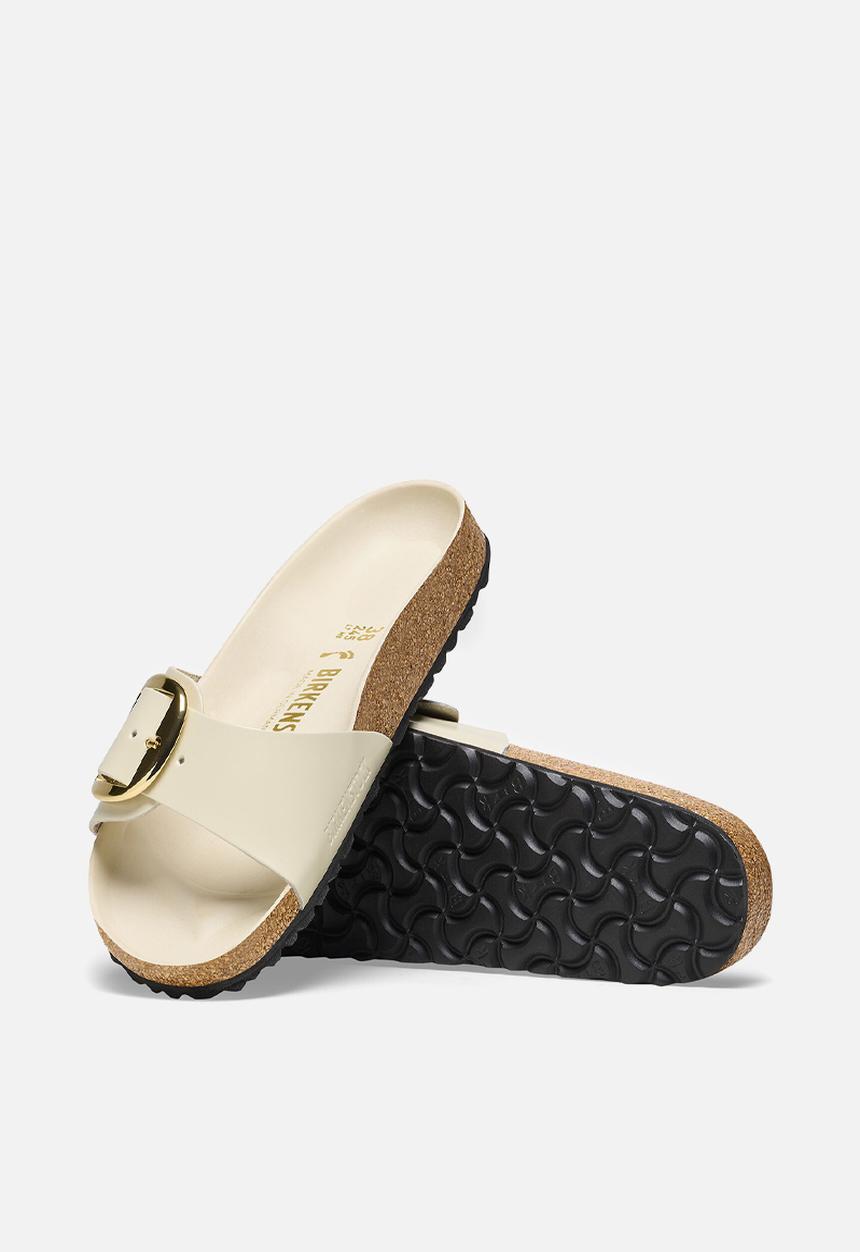 Birkenstock - Madrid high shine big buckle narrow - ecru