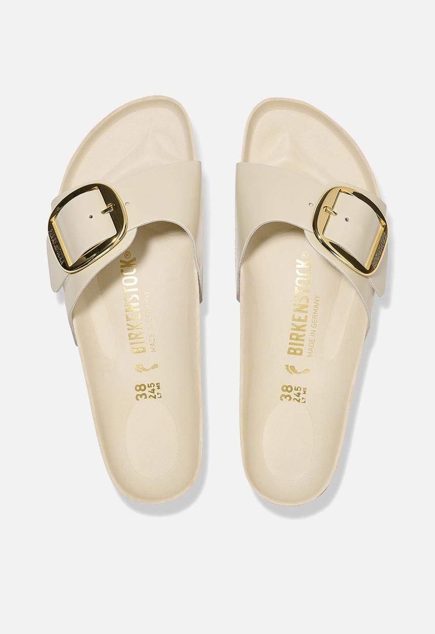 Birkenstock - Madrid high shine big buckle narrow - ecru