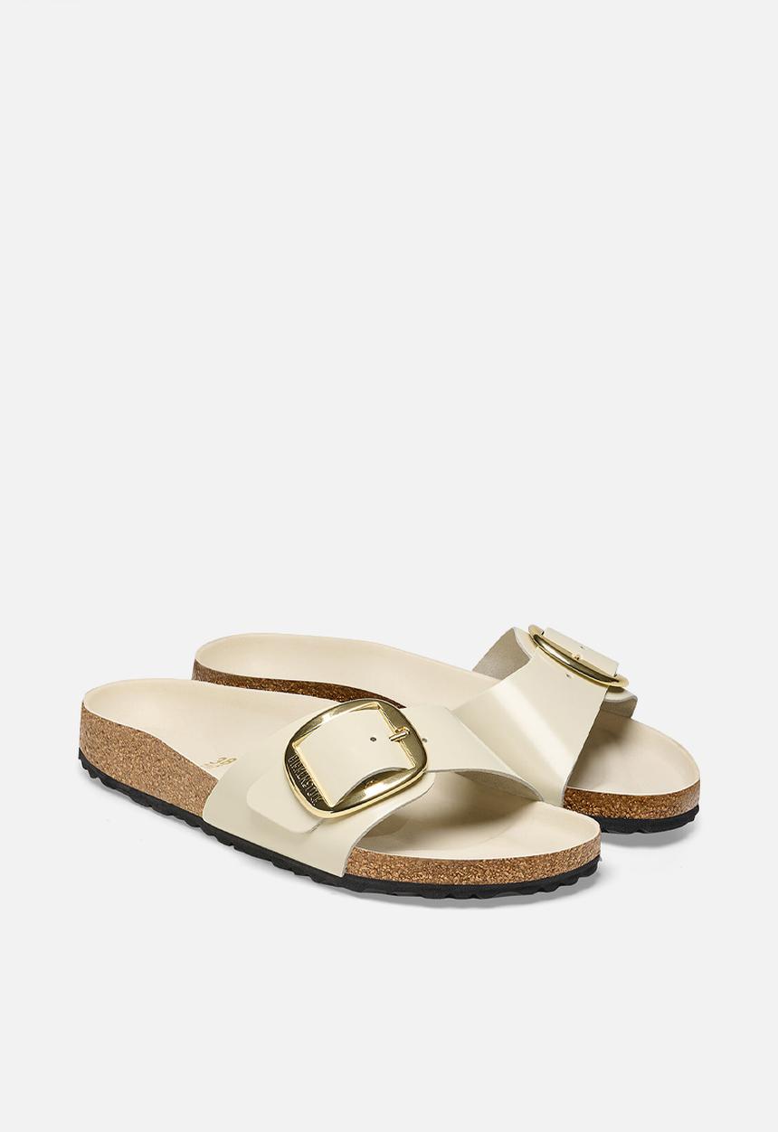 Birkenstock - Madrid high shine big buckle narrow - ecru