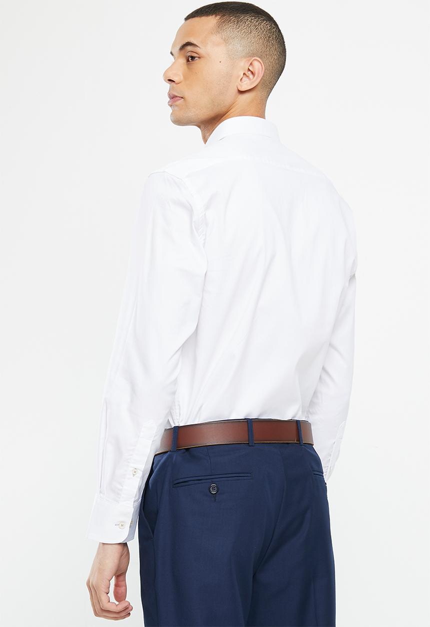 Pierre Cardin - Plain stretch formal shirt - white 