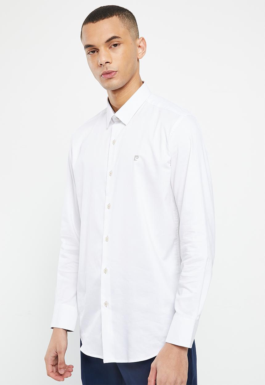 Pierre Cardin - Plain stretch formal shirt - white 