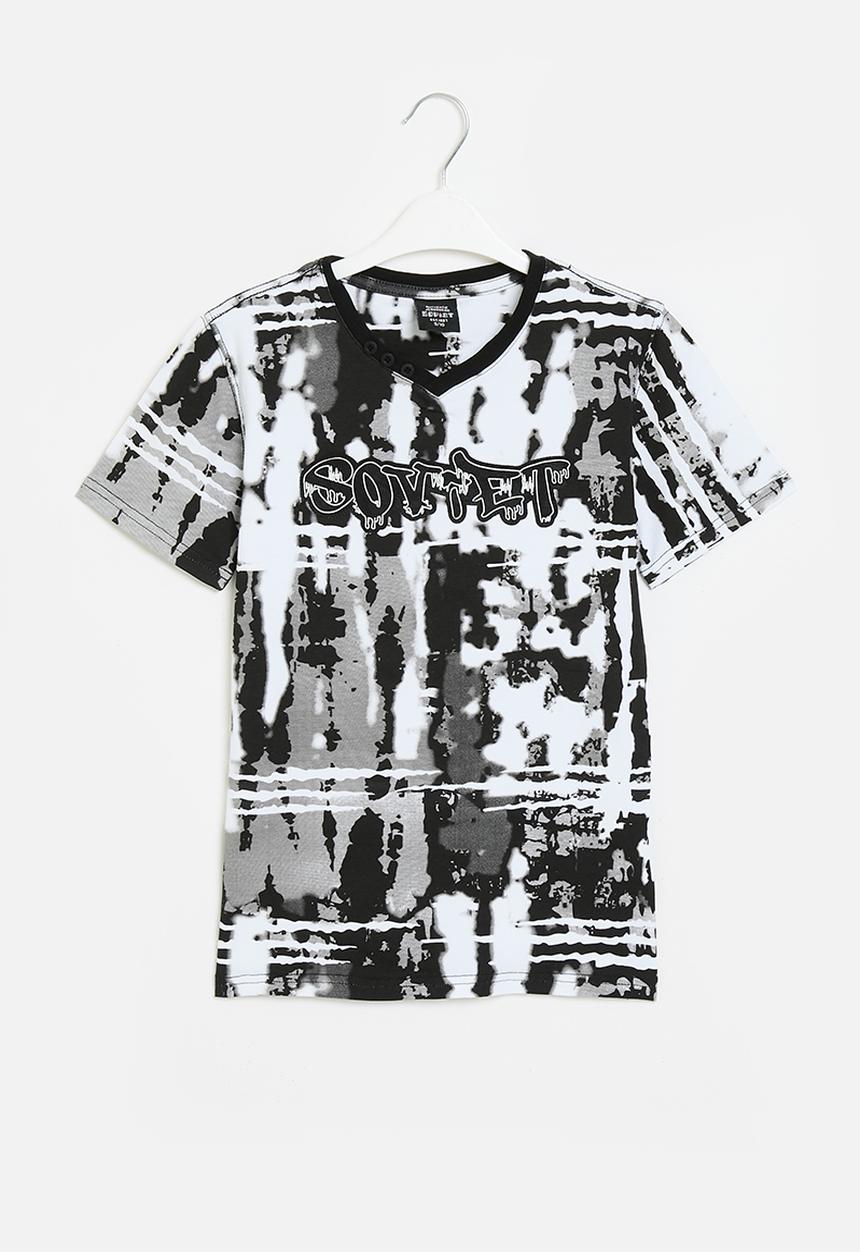 SOVIET - Boys fashion tee - charcoal