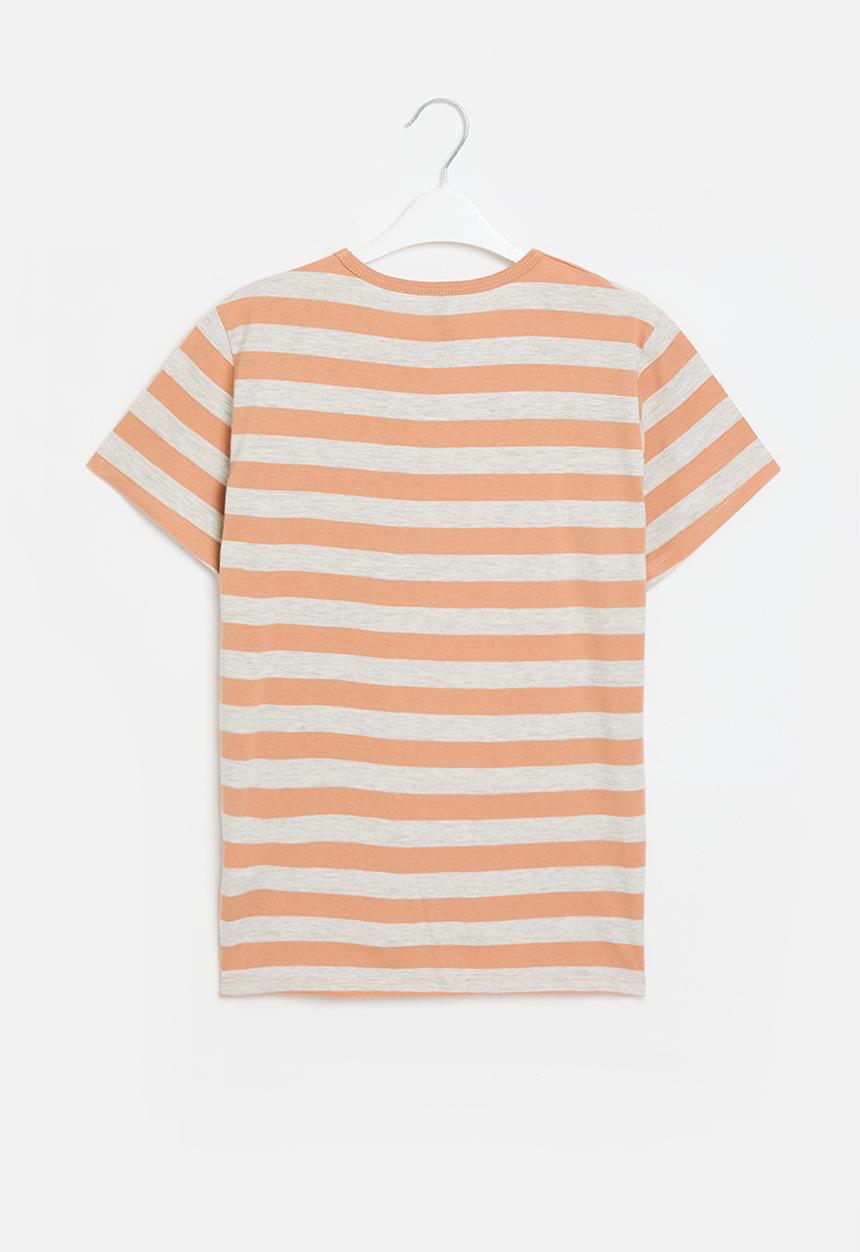 HAILYS - T-shirt - white marl/lrust