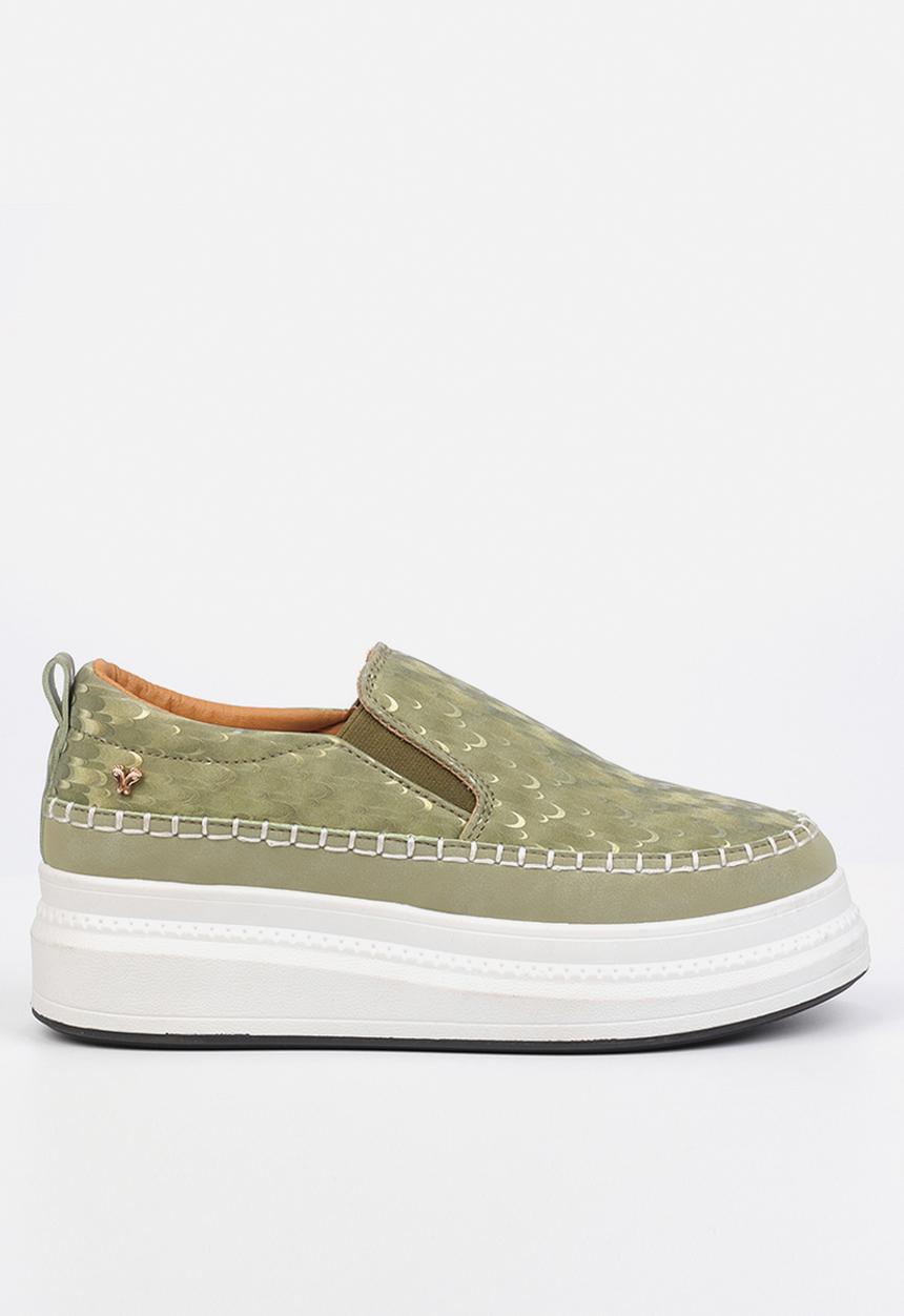 Butterfly Feet - Senhora11 platform sneaker - olive