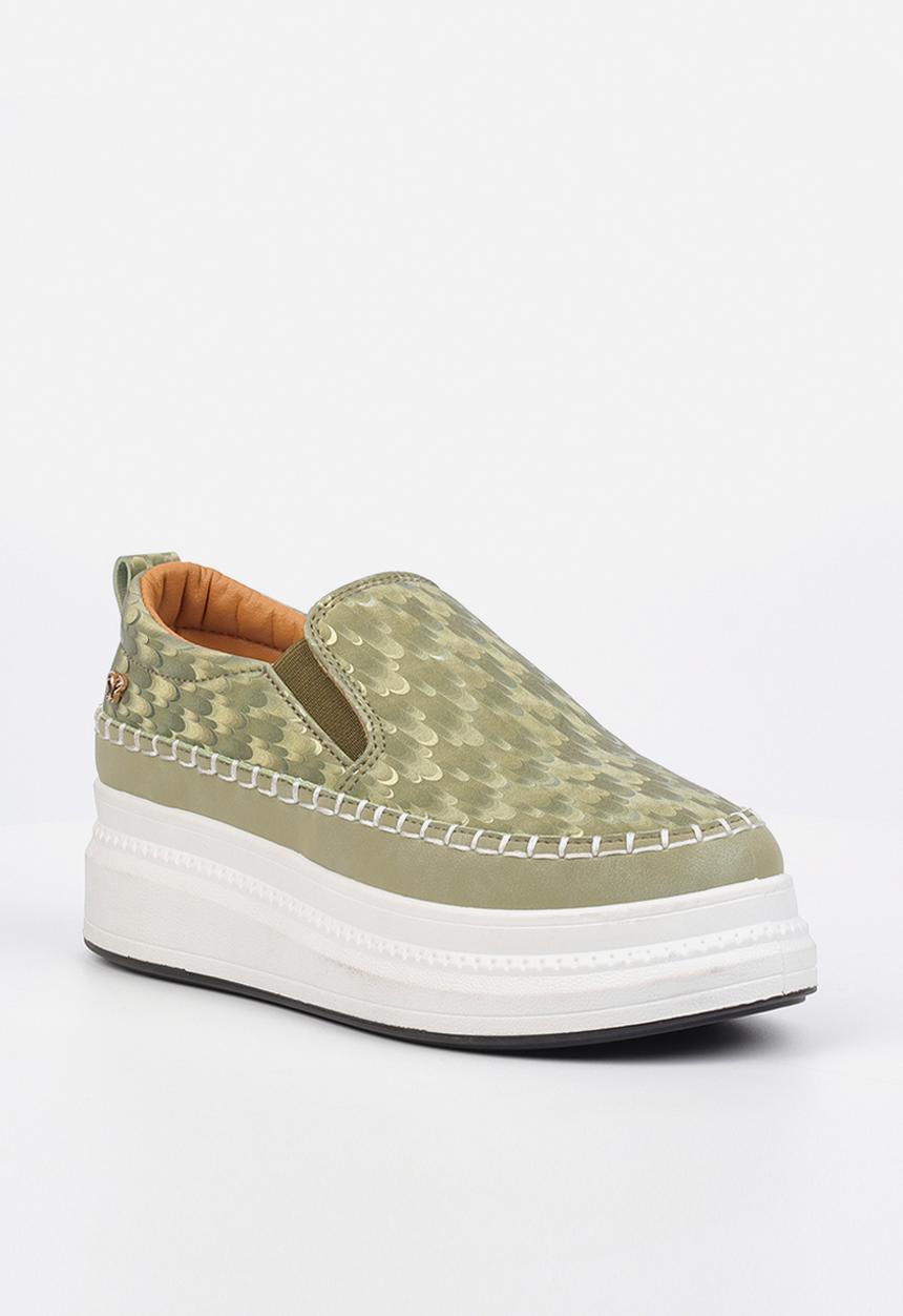 Butterfly Feet - Senhora11 platform sneaker - olive