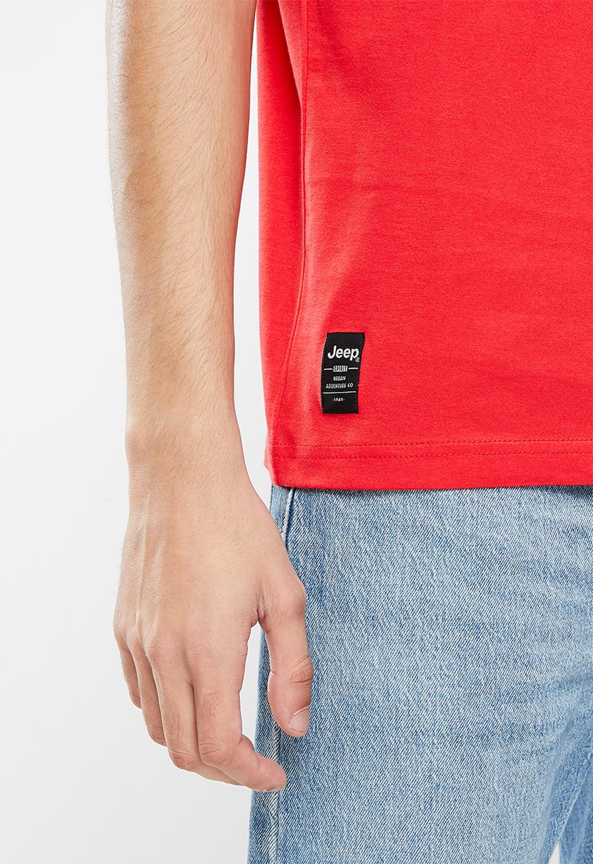 JEEP - Ffash graphic tee - pop red-jeep