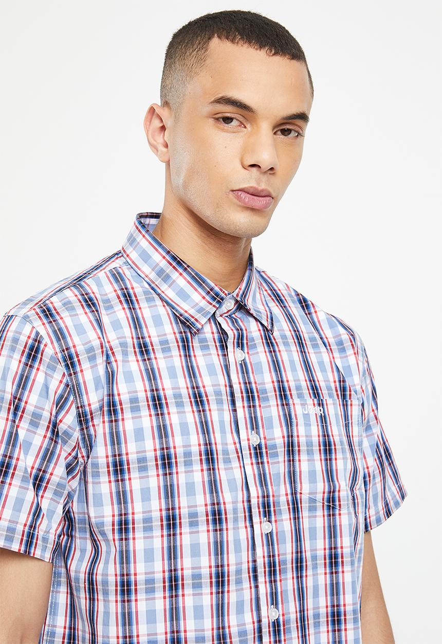 JEEP - Casual checks - red & blue 