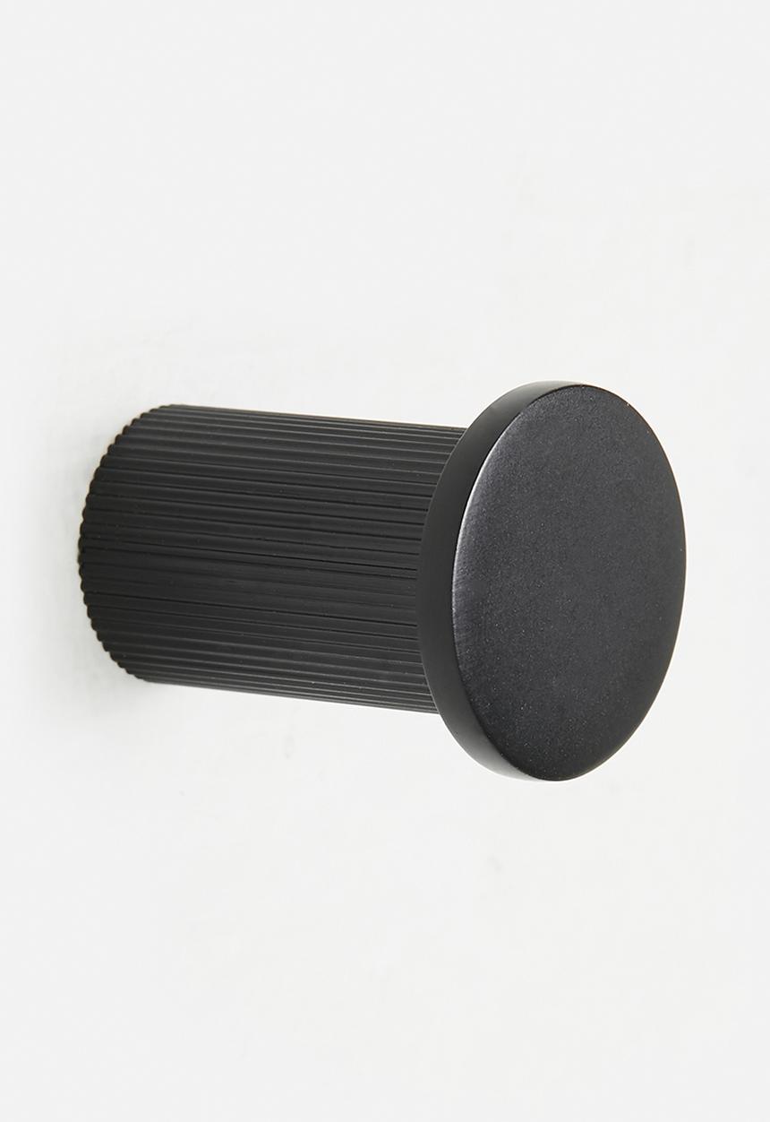 Sixth Floor - Penn ribbed robe hook - black