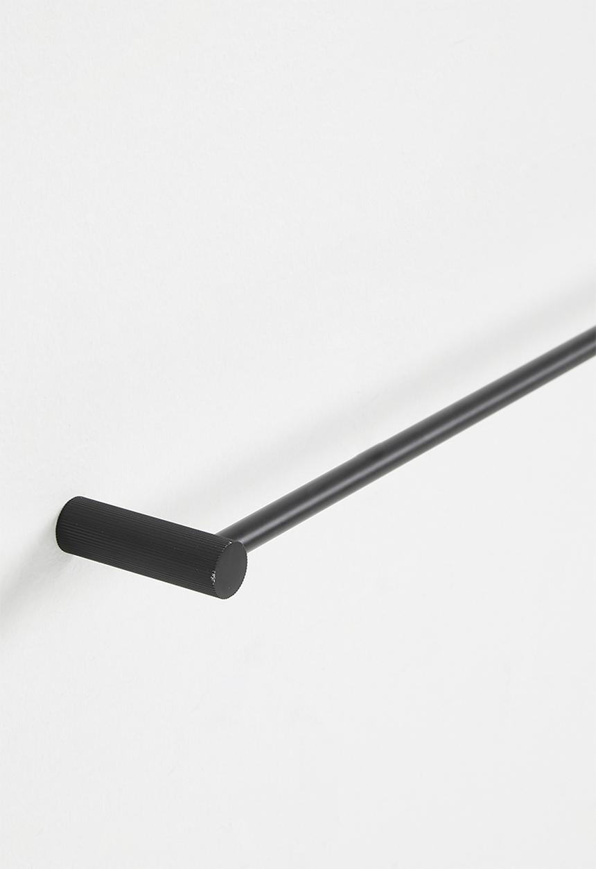 Sixth Floor - Penn ribbed towel rail - black