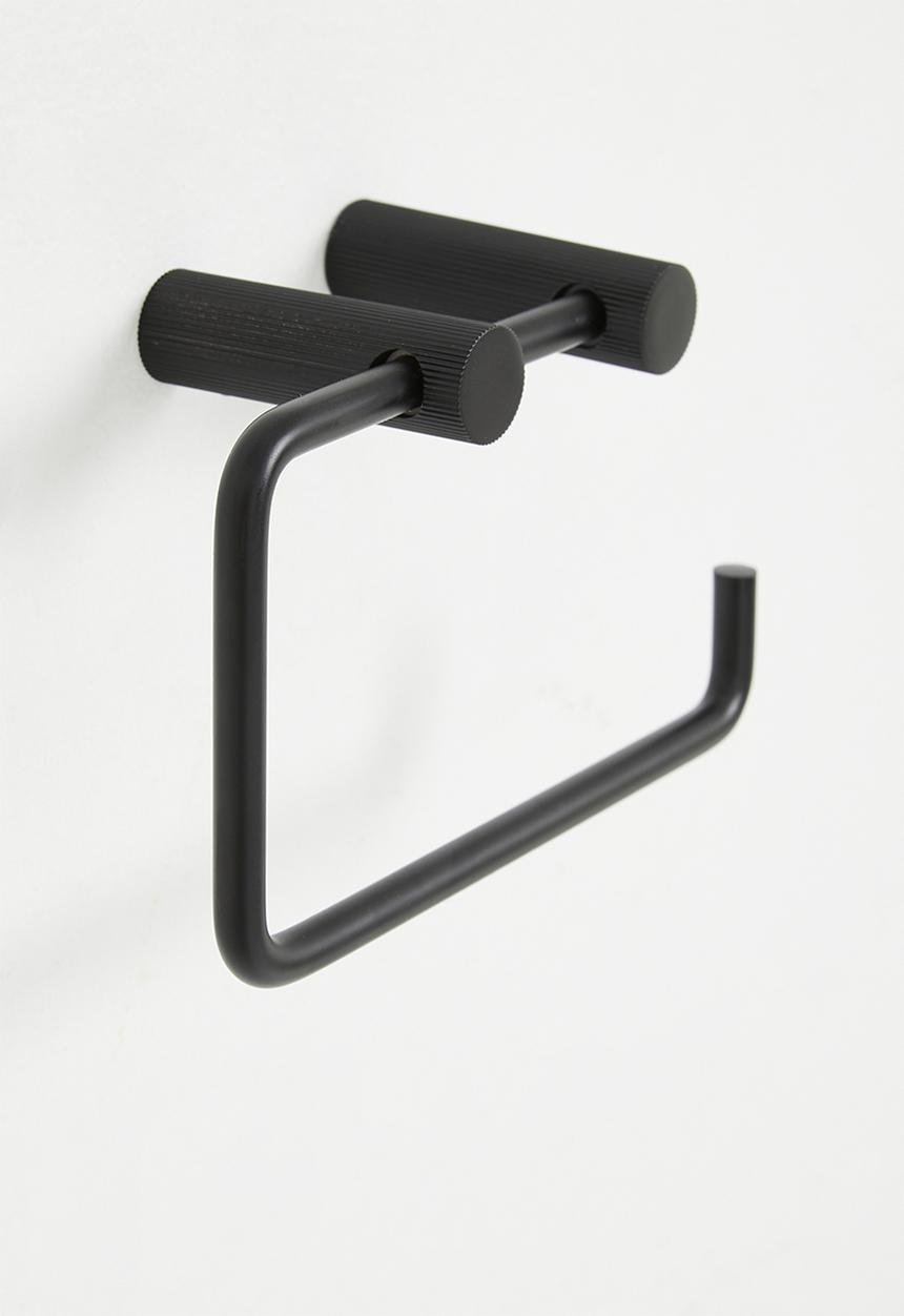 Sixth Floor - Penn ribbed toilet paper holder - black