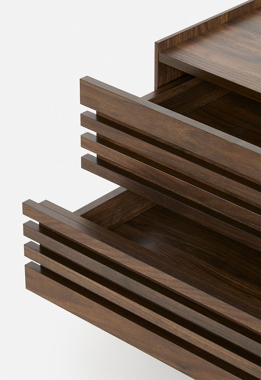 Sixth Floor - Slatted bedside table - natural