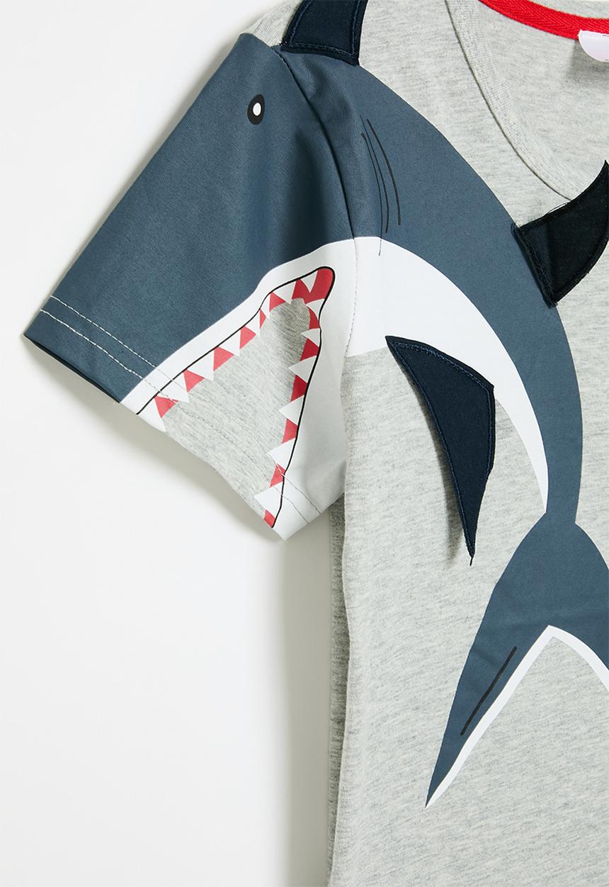 Pop Candy - Shark tee - grey