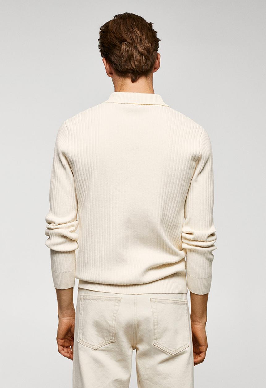 MANGO - Polo shirt taurus - off white