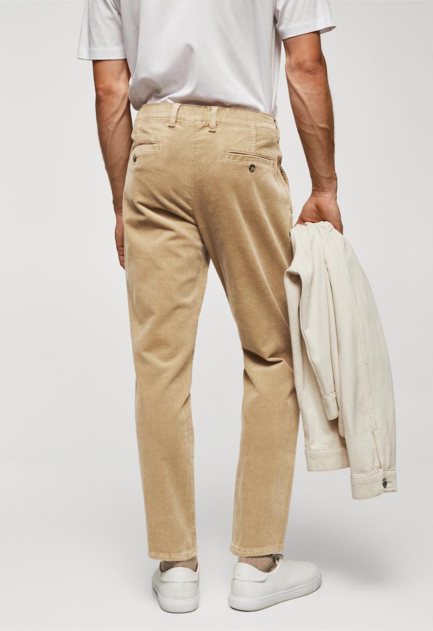 MANGO - Trousers berdam - beige