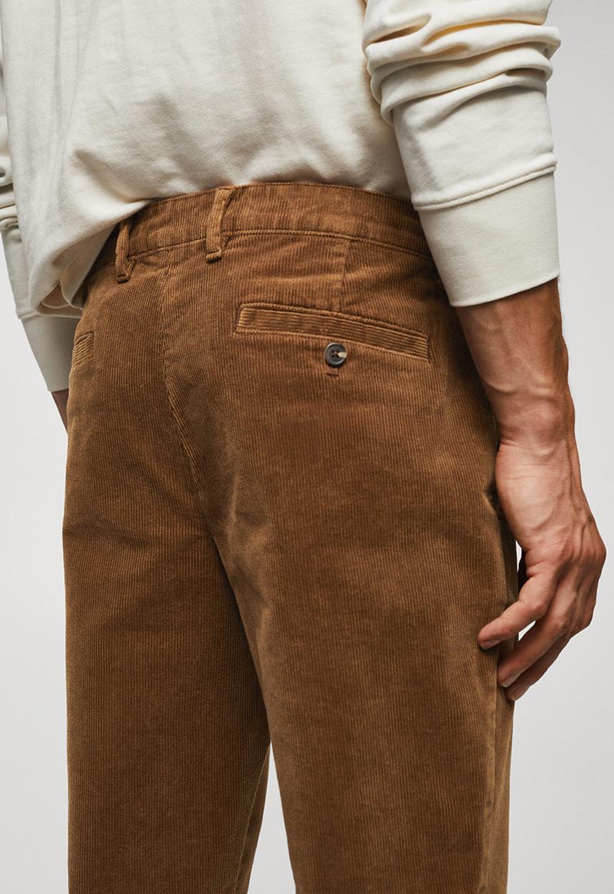 MANGO - Trousers berdam - camel