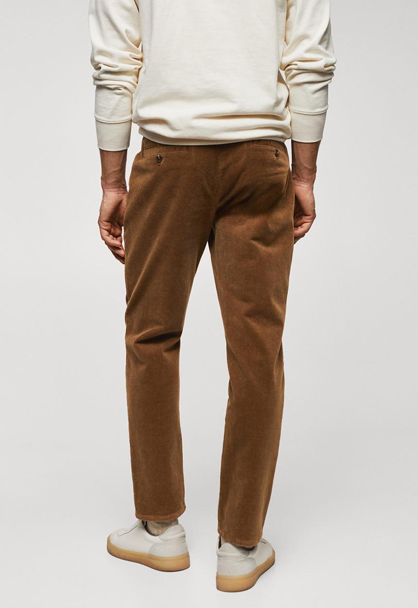 MANGO - Trousers berdam - camel