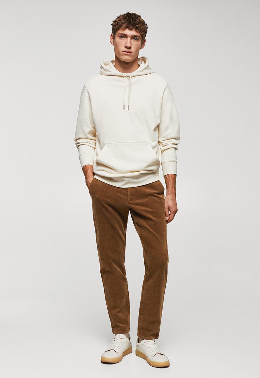 MANGO - Trousers berdam - camel