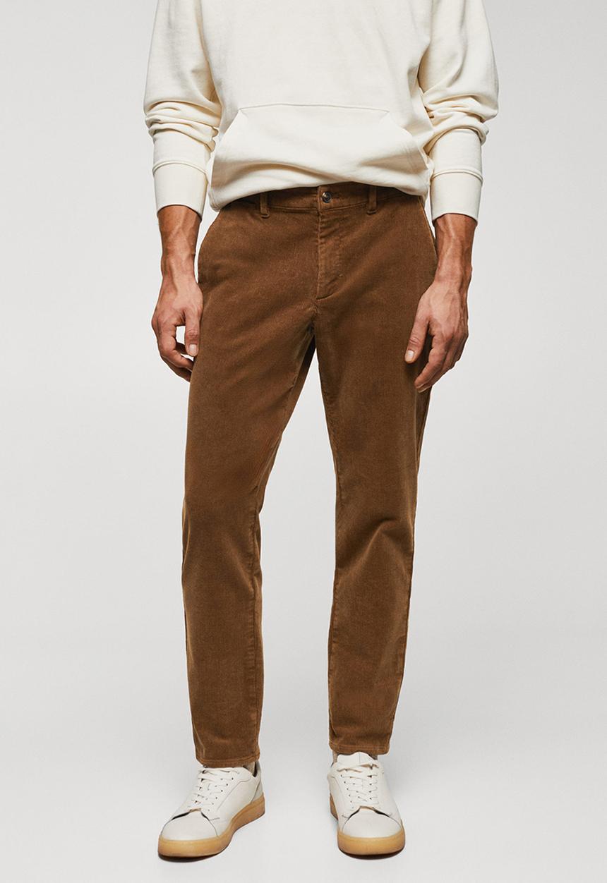 MANGO - Trousers berdam - camel